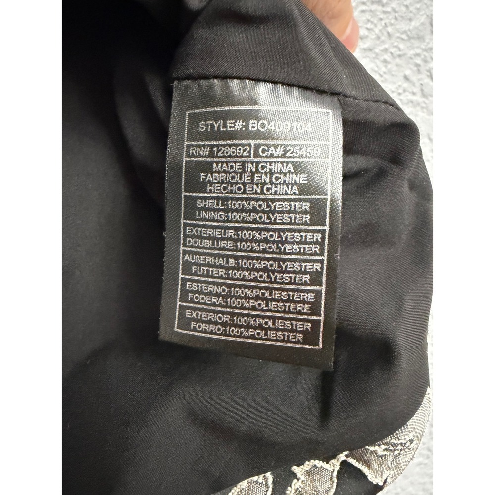 Steve Madden Beck Skirt Black Silver Floral Brocade Mini Skirt Size 4 BO409104 - Picture 8 of 10
